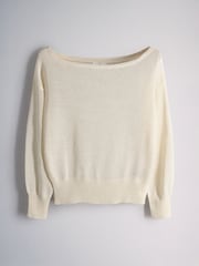 The Set 3 Pack Sheer Slash Neck Jumpers Cream/Camel/Chocolate Brown - Image 10 of 13