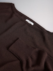 The Set 3 Pack Sheer Slash Neck Jumpers Cream/Camel/Chocolate Brown - Image 13 of 13