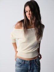 The Set 3 Pack Sheer Slash Neck Jumpers Cream/Camel/Chocolate Brown - Image 5 of 13