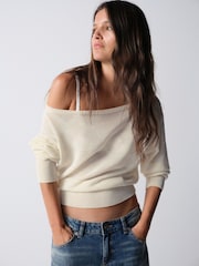 The Set 3 Pack Sheer Slash Neck Jumpers Cream/Camel/Chocolate Brown - Image 6 of 13