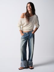 The Set 3 Pack Sheer Slash Neck Jumpers Cream/Camel/Chocolate Brown - Image 7 of 13