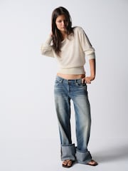 The Set 3 Pack Sheer Slash Neck Jumpers Cream/Camel/Chocolate Brown - Image 8 of 13