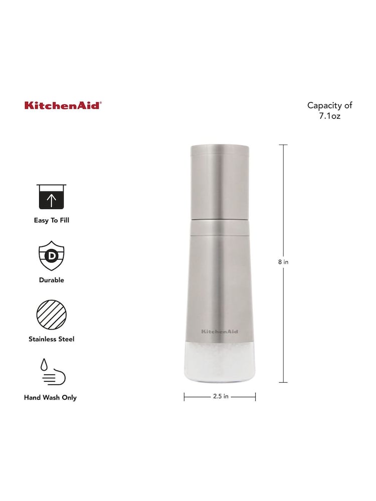 Kitchen Aid Set of 2 Silver Salt and Pepper Grinders - Image 6 of 6 Kitchen Aid Set of 2 Silver Salt and Pepper Grinders - Image 6 of 6