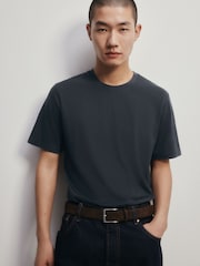The Set Single Supima Cotton T-Shirt Navy - Image 1 of 6