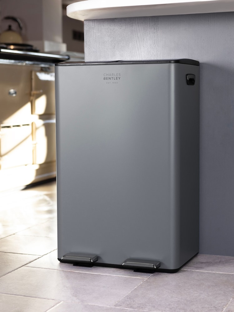 Charles Bentley Grey 30L Double Compartment Kitchen 60 Litre 15L - Image 1 of 6 Charles Bentley Grey 30L Double Compartment Kitchen 60 Litre 15L - Image 1 of 6