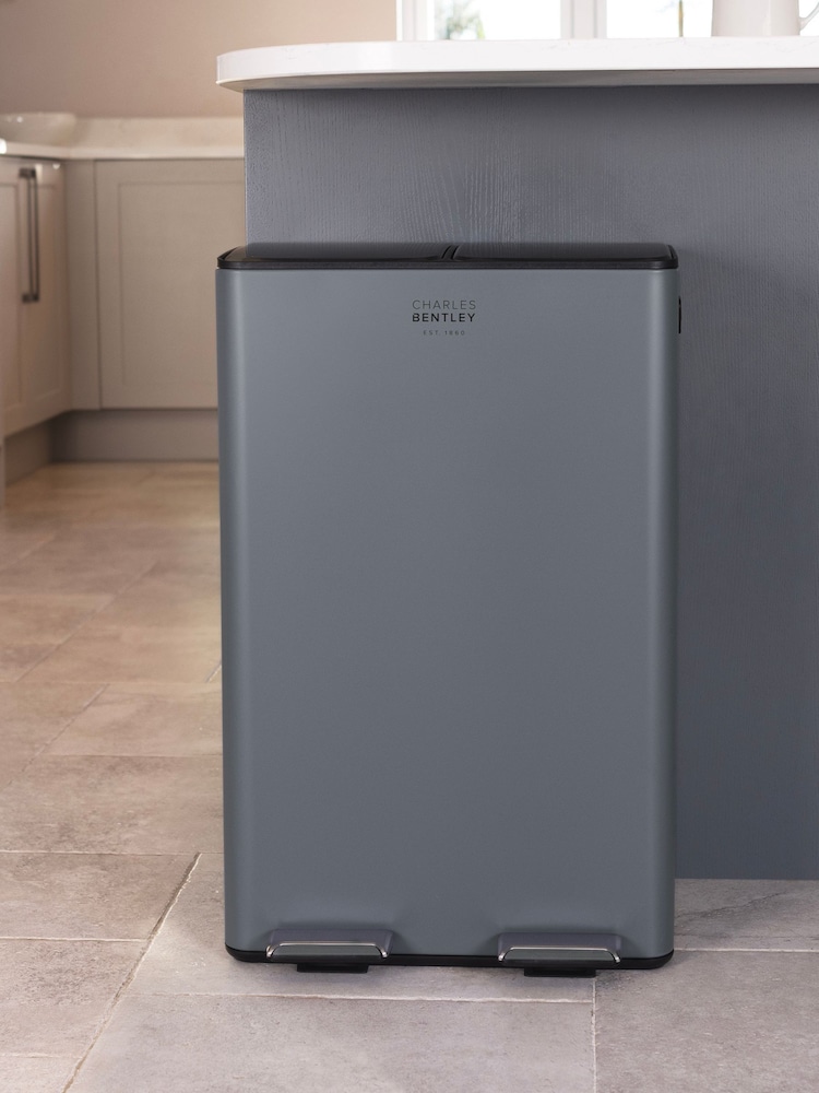 Charles Bentley Grey 30L Double Compartment Kitchen 60 Litre 15L - Image 2 of 6 Charles Bentley Grey 30L Double Compartment Kitchen 60 Litre 15L - Image 2 of 6