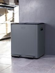 Charles Bentley Grey 30L Double Compartment Kitchen 30 Litre 15L - Image 1 of 6