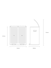 Charles Bentley Grey 30L Double Compartment Kitchen 30 Litre 15L - Image 6 of 6