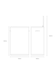 Charles Bentley Steel 55 Litre Touch Kitchen Bin - Image 6 of 6