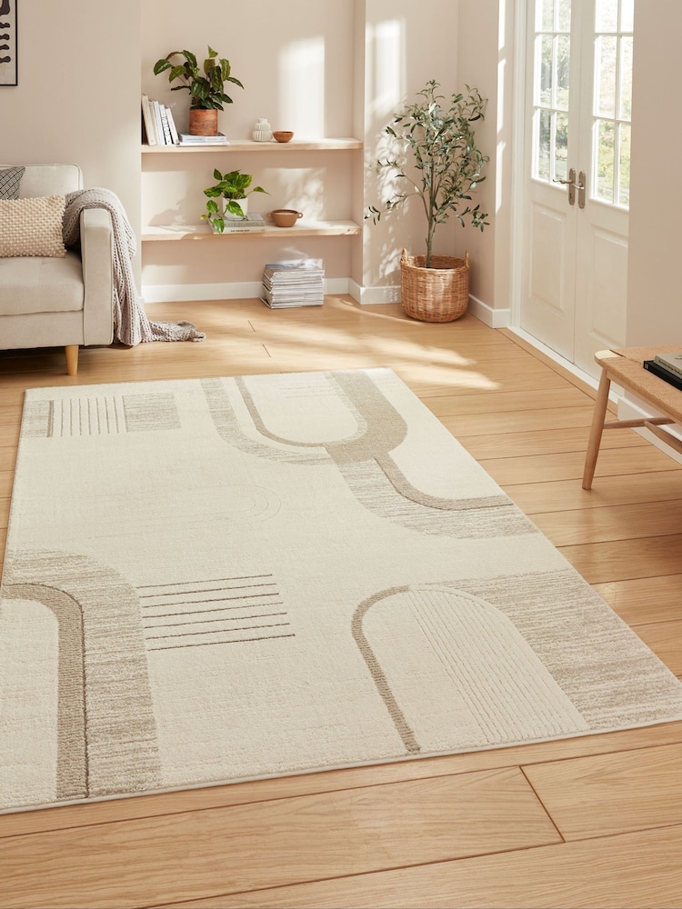 Think Rugs Beige Elio 2310 Modern Abstract Rug - Image 1 of 6