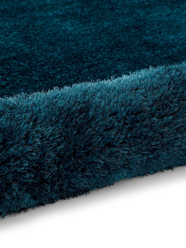 Think Rugs Dark Green Lux Shaggy Plain Shaggy Rug - Image 6 of 6
