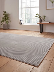 Think Rugs Grey Flores 1924 Modern Rug - Image 2 of 6