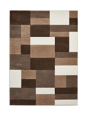 Think Rugs Beige Matrix MT61 Modern Geometric Rug - Image 3 of 6