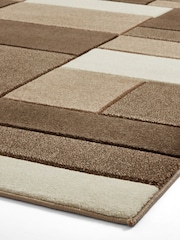 Think Rugs Beige Matrix MT61 Modern Geometric Rug - Image 6 of 6