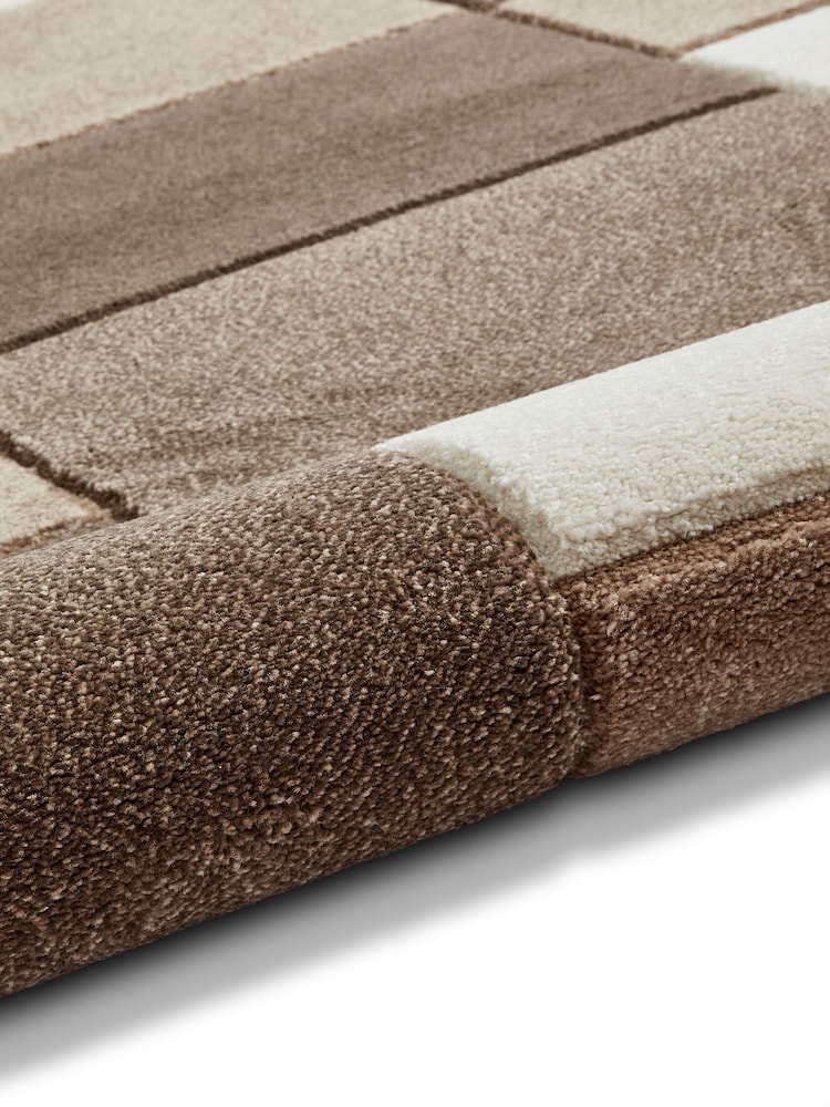 Think Rugs Beige Matrix MT61 Modern Geometric Rug - Image 6 of 6