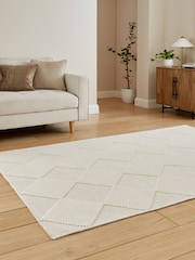 Think Rugs Cream Lyna J0529 Modern Rug - Image 2 of 6