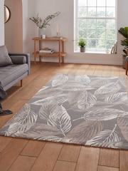 Think Rugs Grey Flores 1925 Botanical Rug - Image 1 of 6