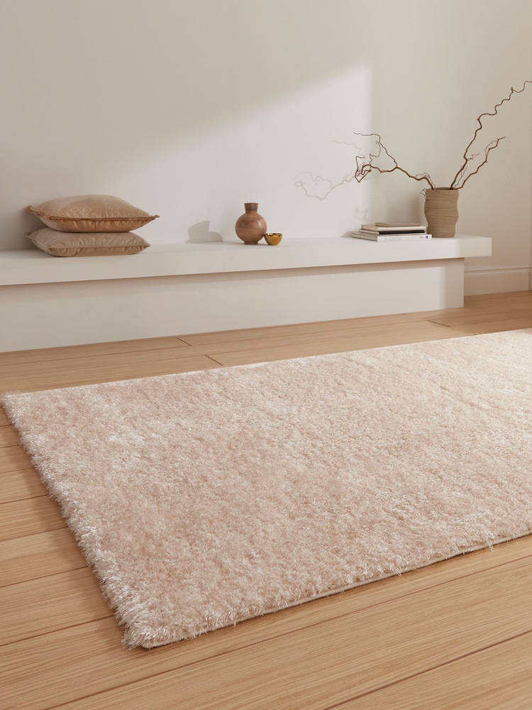 Think Rugs Cream Lux Shaggy Plain Shaggy Rug - Image 2 of 6