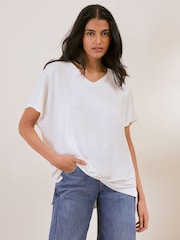 Friends Like These Ivory Short Sleeve Tunic - Image 3 of 5