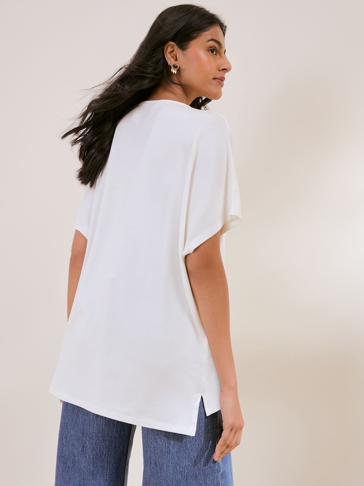 Friends Like These Ivory Short Sleeve Tunic - Image 5 of 5