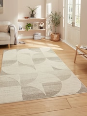 Think Rugs Beige Elio 66747 Modern Abstract Rug - Image 1 of 6