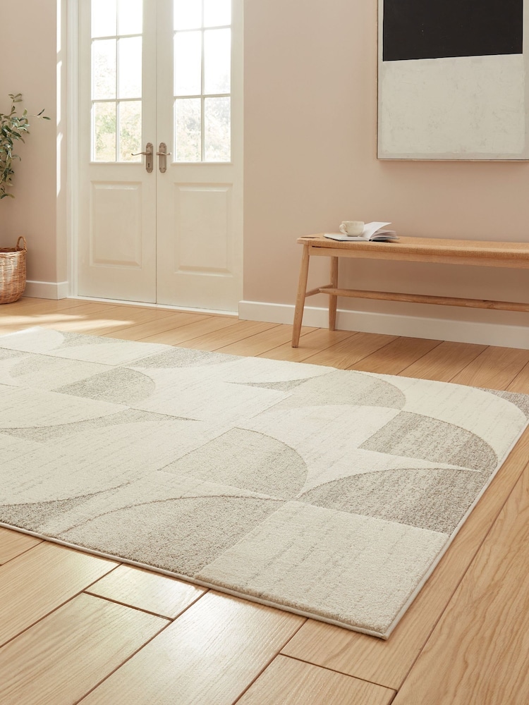 Think Rugs Beige Elio 66747 Modern Abstract Rug - Image 2 of 6