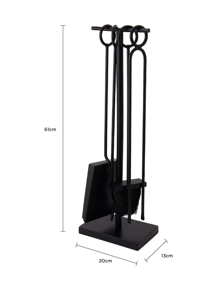 Snug Black Redwood Fireside Companion Set - Image 6 of 6 Snug Black Redwood Fireside Companion Set - Image 6 of 6