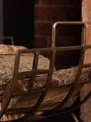 Snug Brass Folding Log Holder - Image 3 of 6