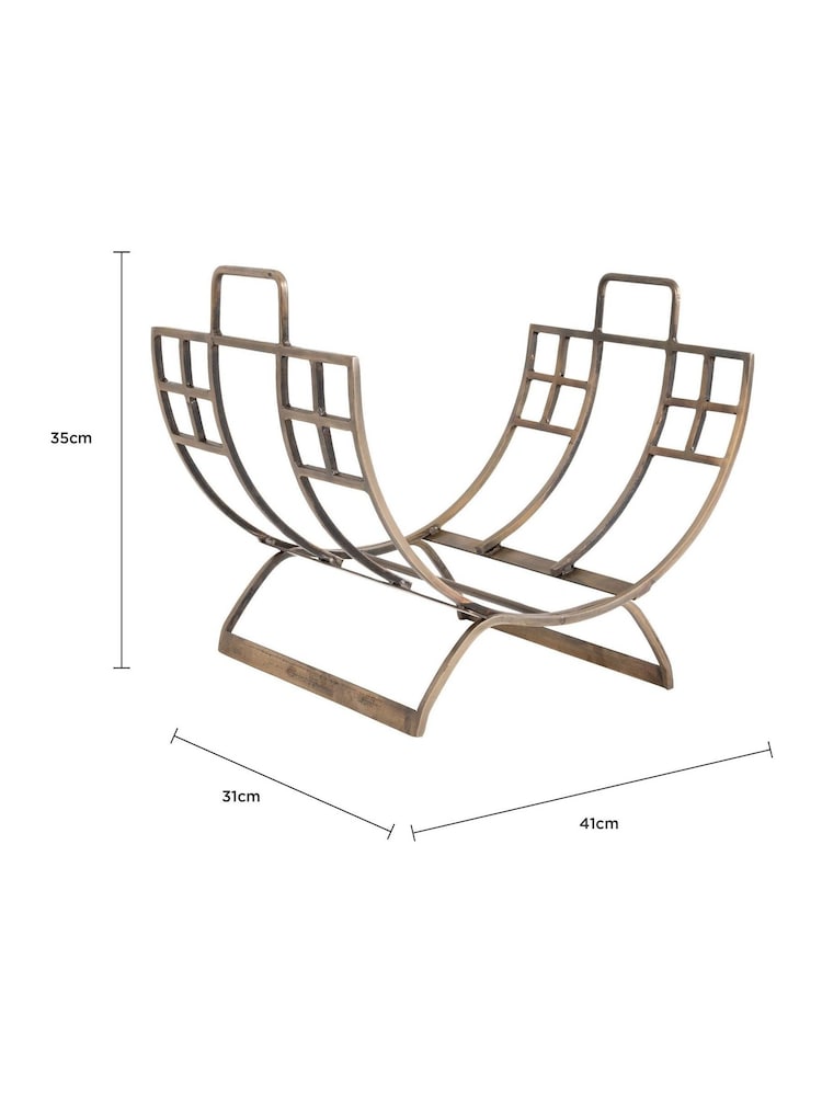 Snug Brass Folding Log Holder - Image 6 of 6