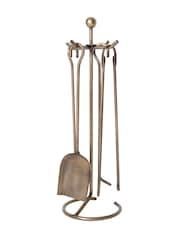 Snug Brass Cedar Fireside Companion Set - Image 3 of 6