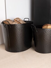 Snug Black Palm Fireside Companion Set - Image 1 of 6