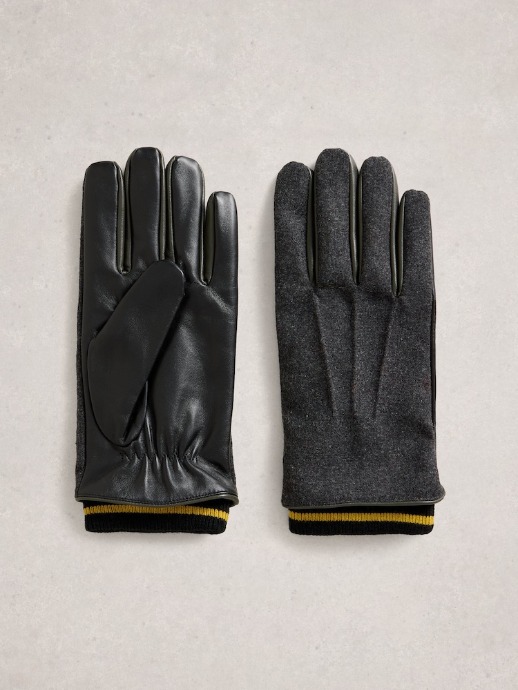 White Stuff Grey Liam Leather Gloves - Image 2 of 3 White Stuff Grey Liam Leather Gloves - Image 2 of 3