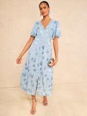 Hellblau - Love & Roses Lace Midaxi Tea Dress - Bild 1 von 4