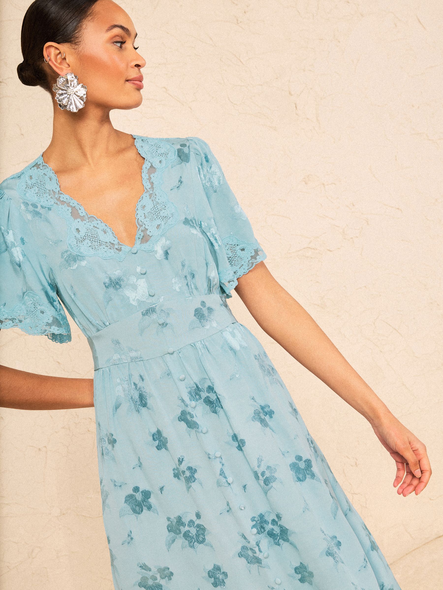 Buy Love & Roses Pale Blue Lace Midaxi Tea Dress from Next USA
