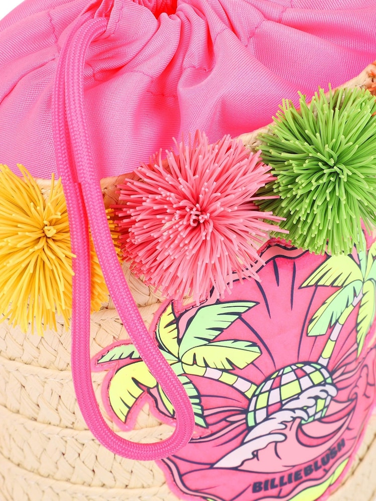 Billieblush Pink Handbag With Pom Pom Detail - Image 5 of 5