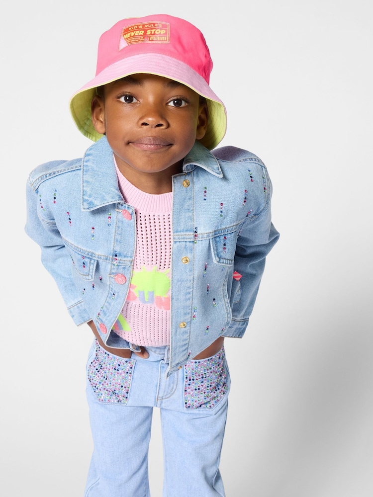 Billieblush Denim Blue Jeans With Floral Pockets - Image 1 of 4