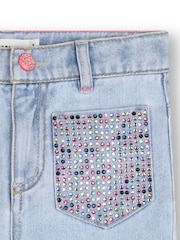 Billieblush Denim Blue Jeans With Floral Pockets - Image 4 of 4
