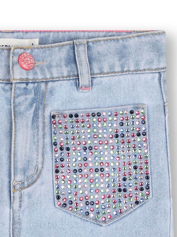 Billieblush Denim Blue Jeans With Floral Pockets - Image 4 of 4