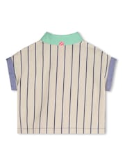 Billieblush Colourblock Button Through Pinstripe Cream Shirt - Image 3 of 4