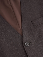 Brown Signature Slim Fit Zignone Italian Wool Cashmere Flannel Suit Waistcoat - Image 6 of 8