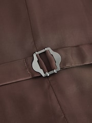 Brown Signature Slim Fit Zignone Italian Wool Cashmere Flannel Suit Waistcoat - Image 8 of 8