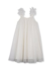 Billieblush Tulle Strappy Occasion White Dress - Image 1 of 4
