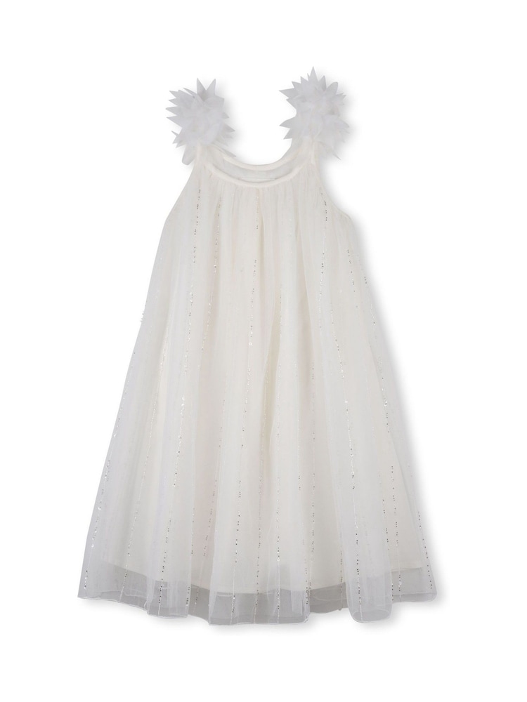 Billieblush Tulle Strappy Occasion White Dress - Image 2 of 4