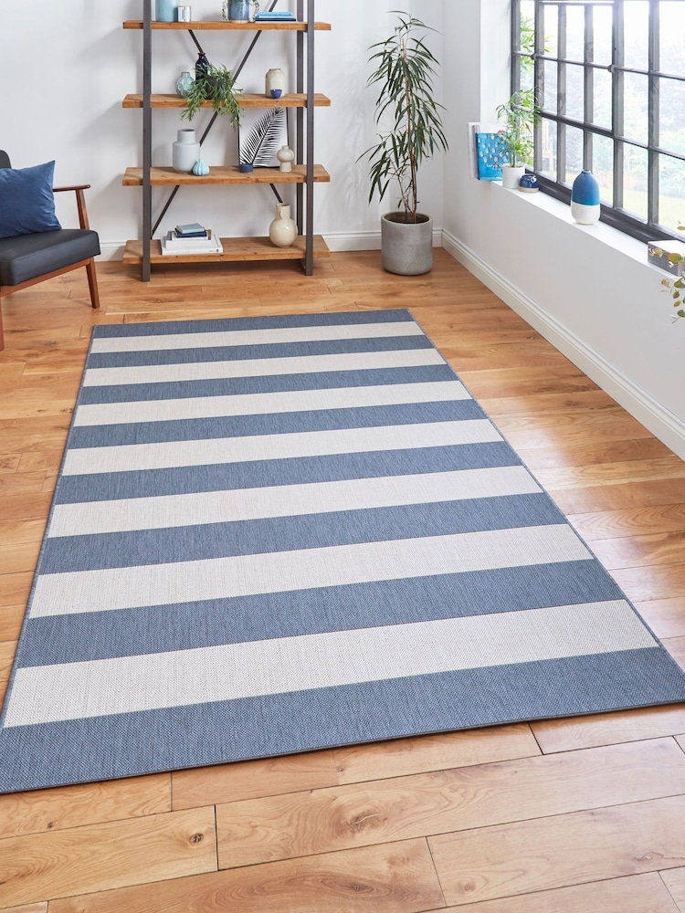 Think Rugs Blue Santa Monica 48644 Modern Geometric Rug - Image 2 of 6