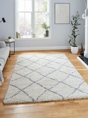 Think Rugs Cream Scandi Berber Rug - Image 1 of 5