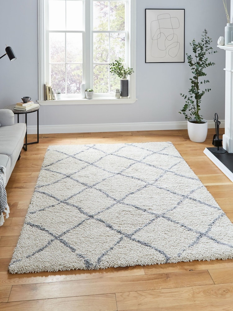 Think Rugs Cream Scandi Berber Rug - Image 1 of 5
