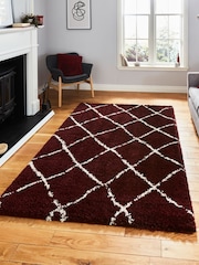 Think Rugs Red Scandi Berber Rug - Image 1 of 4