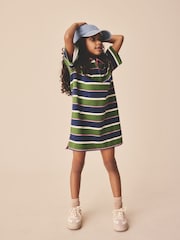 Green / Navy / Pink Stripe Short Sleeve Rugby Dress (3-16yrs) - Image 2 of 9