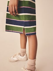 Green / Navy / Pink Stripe Short Sleeve Rugby Dress (3-16yrs) - Image 5 of 9