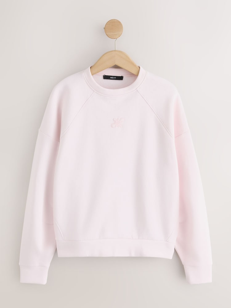Pink Crew Neck Logo Sweatshirt - Image 1 of 3